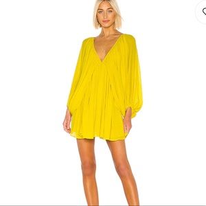 Tularosa Yellow V-Neck Dress